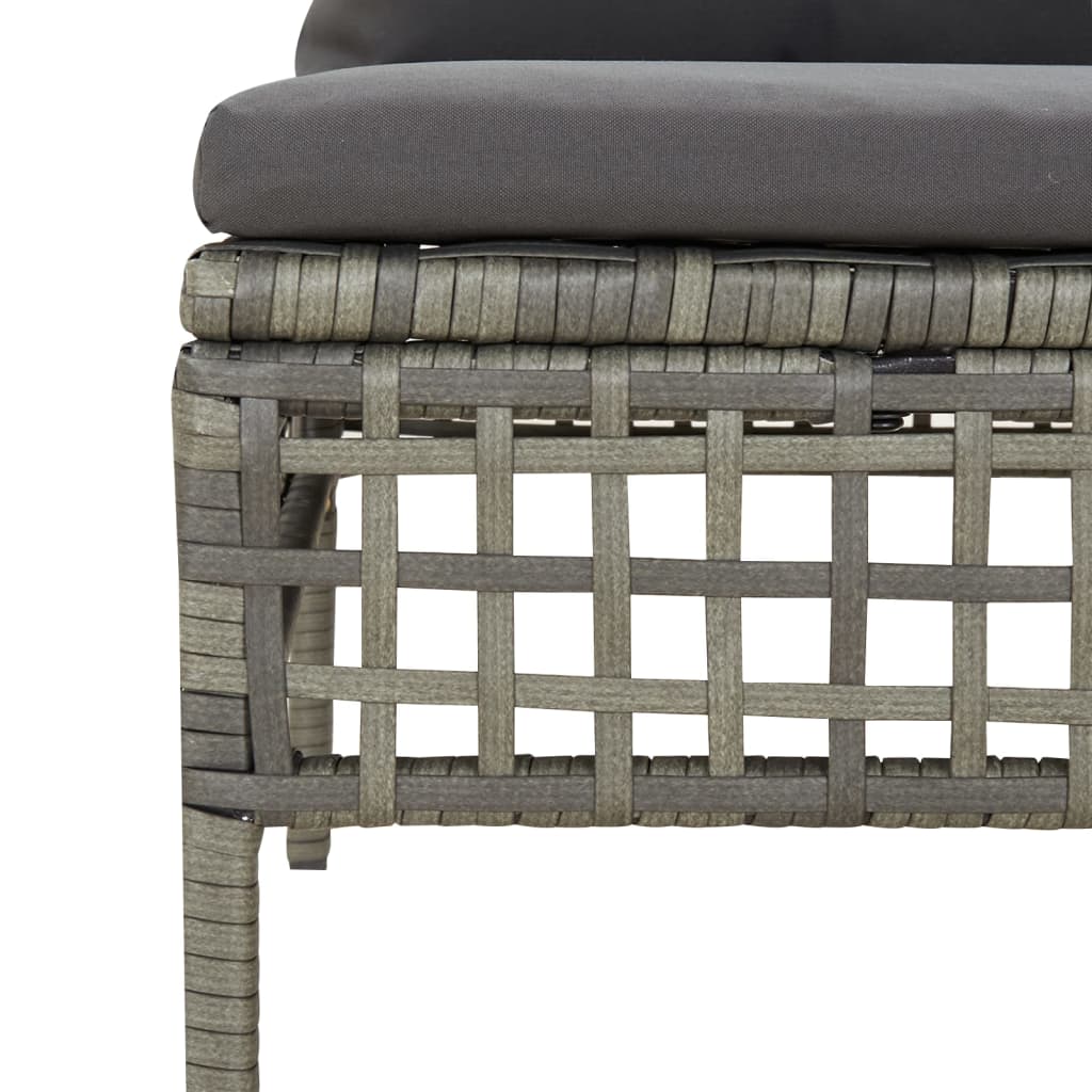vidaXL Set mobilier de grădină cu perne, 9 piese, gri, poliratan vidaXL Set mobilier de grădină cu perne, 9 piese, gri, poliratan