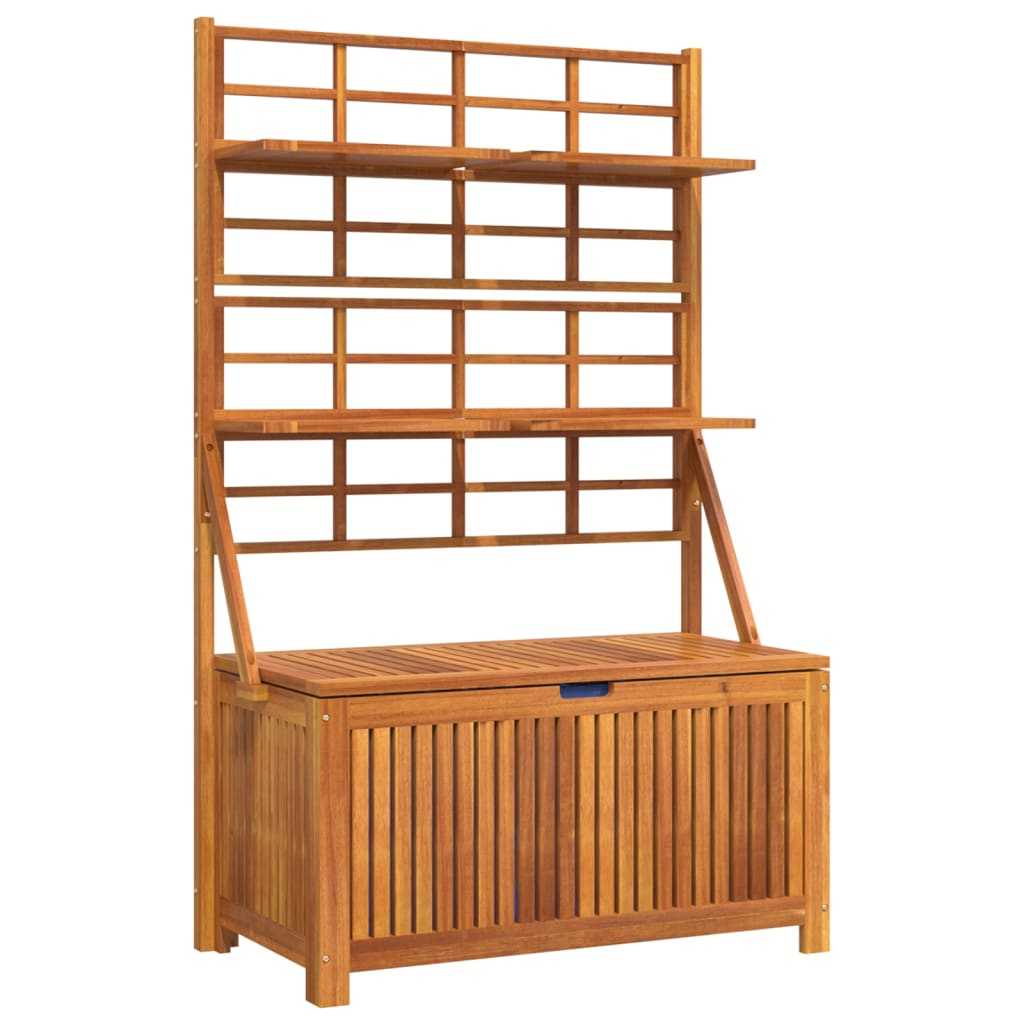 vidaXL Cutie de depozitare cu spalier, 99x50x160 cm, lemn masiv acacia vidaXL Cutie de depozitare cu spalier, 99x50x160 cm, lemn masiv acacia