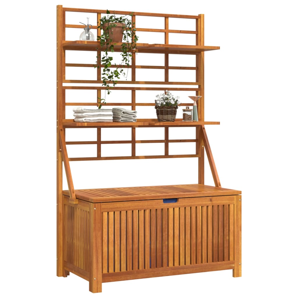 vidaXL Cutie de depozitare cu spalier, 99x50x160 cm, lemn masiv acacia vidaXL Cutie de depozitare cu spalier, 99x50x160 cm, lemn masiv acacia