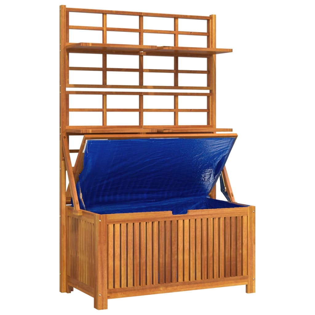 vidaXL Cutie de depozitare cu spalier, 99x50x160 cm, lemn masiv acacia vidaXL Cutie de depozitare cu spalier, 99x50x160 cm, lemn masiv acacia
