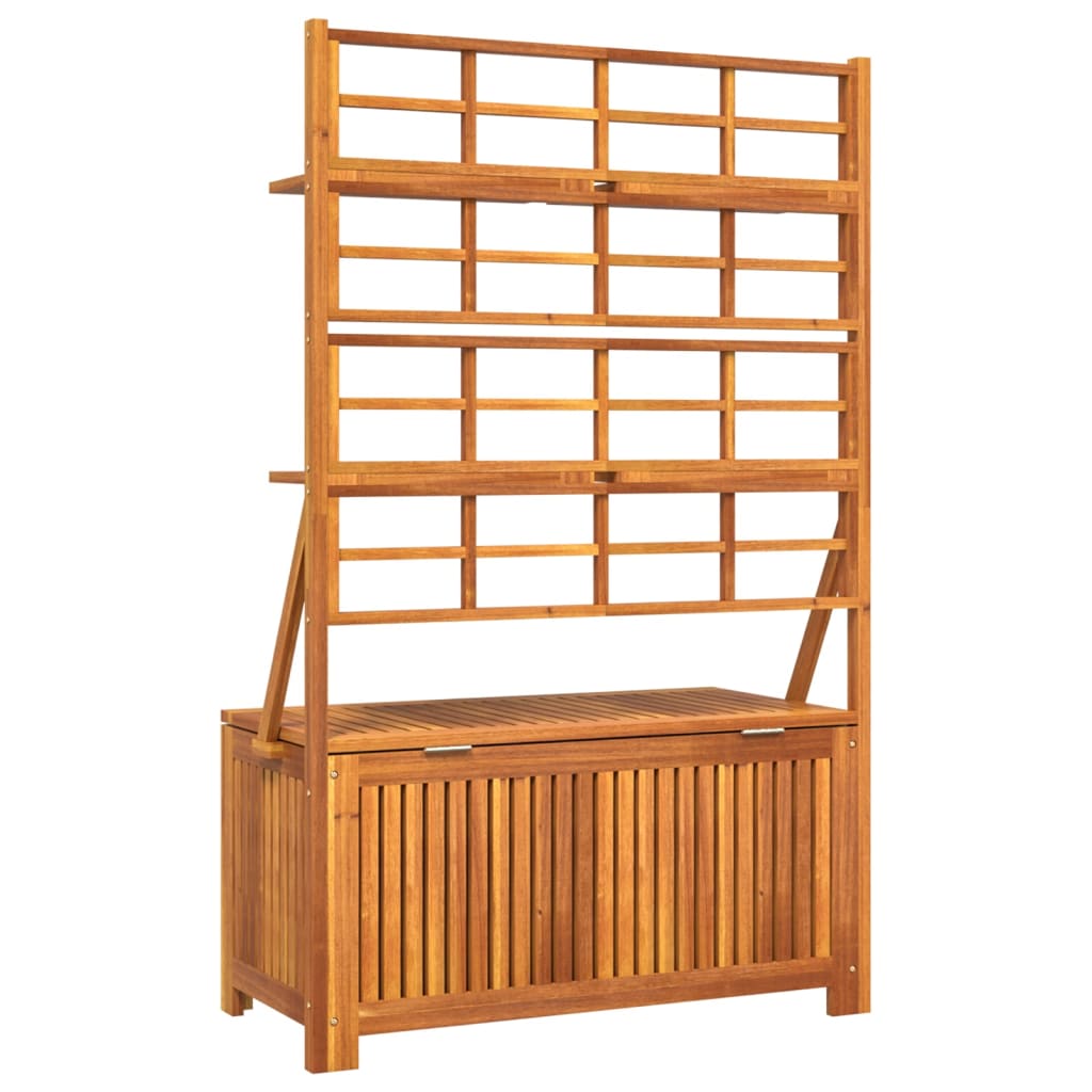 vidaXL Cutie de depozitare cu spalier, 99x50x160 cm, lemn masiv acacia vidaXL Cutie de depozitare cu spalier, 99x50x160 cm, lemn masiv acacia