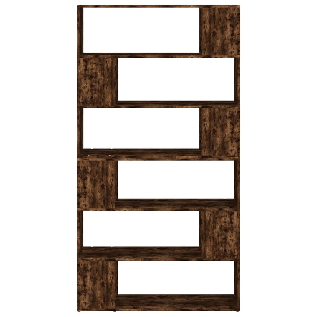 vidaXL Bibliotecă/Separator de cameră, stejar afumat, 100x24x188 cm vidaXL Bibliotecă/Separator de cameră, stejar afumat, 100x24x188 cm