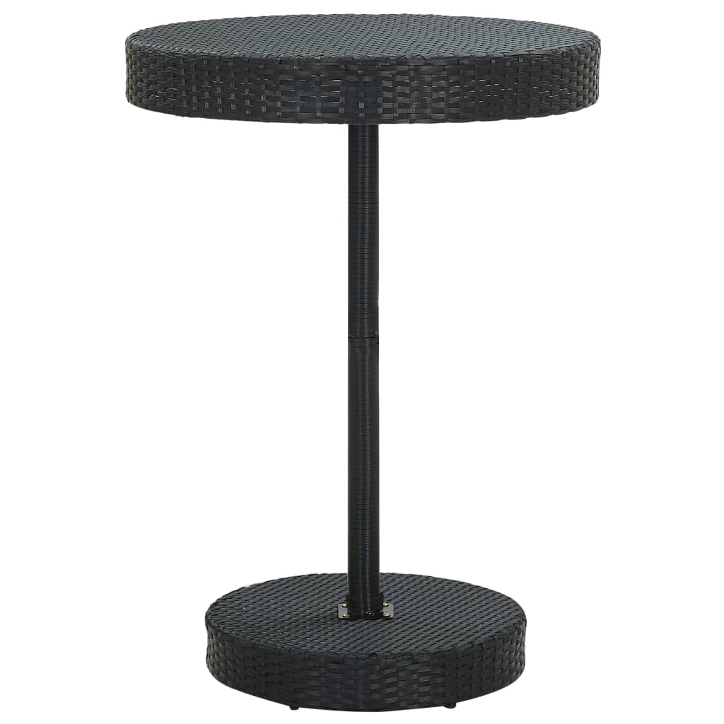 vidaXL Set bar pentru grădină, 5 piese, negru, poliratan/lemn acacia vidaXL Set bar pentru grădină, 5 piese, negru, poliratan/lemn acacia