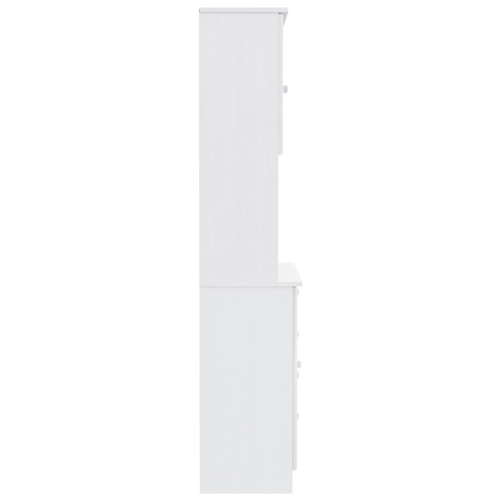 vidaXL Dulap înalt ALTA, alb, 77x35x165 cm, lemn masiv de pin vidaXL Dulap înalt ALTA, alb, 77x35x165 cm, lemn masiv de pin