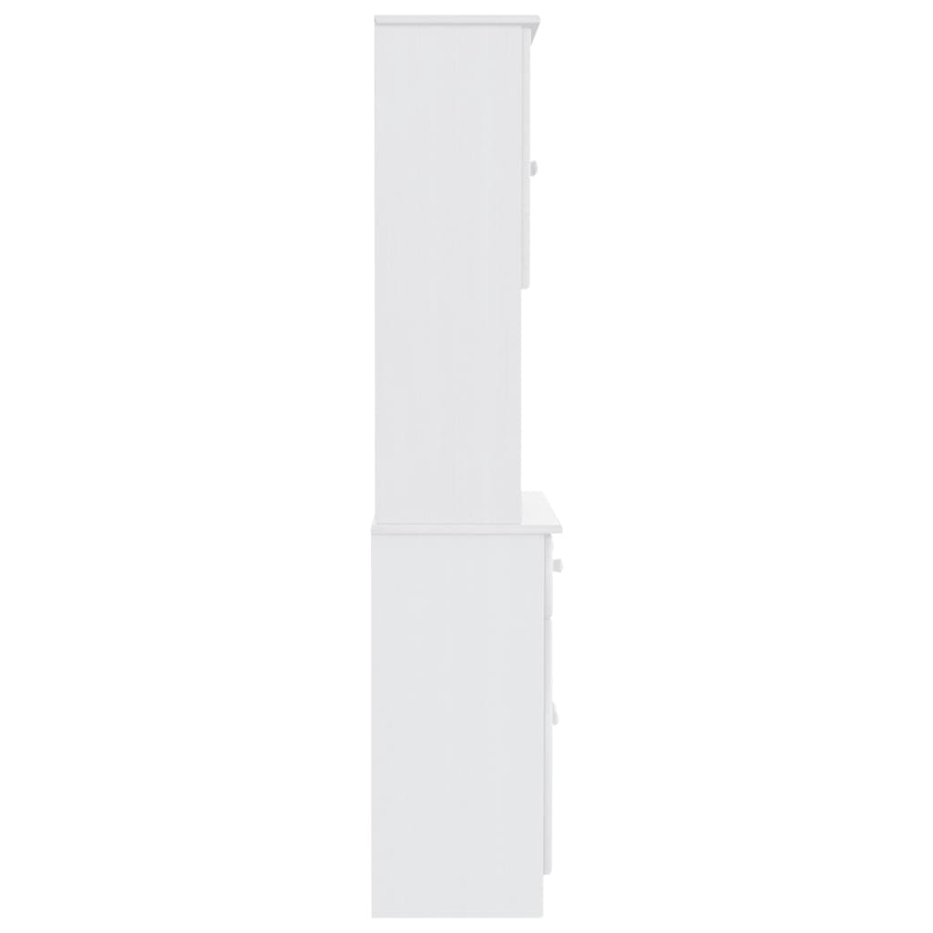 vidaXL Dulap înalt ALTA, alb, 77x35x165 cm, lemn masiv de pin vidaXL Dulap înalt ALTA, alb, 77x35x165 cm, lemn masiv de pin