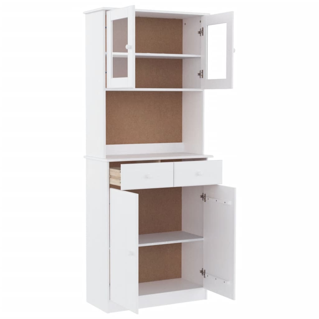 vidaXL Dulap înalt ALTA, alb, 77x35x188 cm, lemn masiv de pin vidaXL Dulap înalt ALTA, alb, 77x35x188 cm, lemn masiv de pin