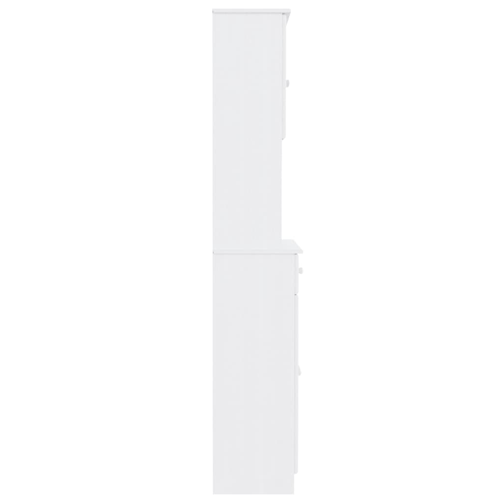 vidaXL Dulap înalt ALTA, alb, 77x35x188 cm, lemn masiv de pin vidaXL Dulap înalt ALTA, alb, 77x35x188 cm, lemn masiv de pin