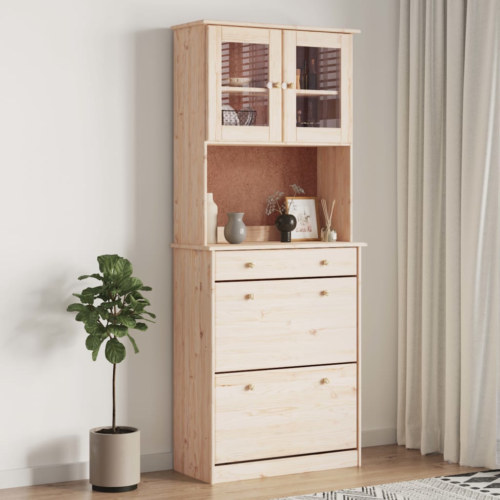 vidaXL Dulap înalt ALTA, 77x35x188 cm, lemn masiv de pin vidaXL Dulap înalt ALTA, 77x35x188 cm, lemn masiv de pin