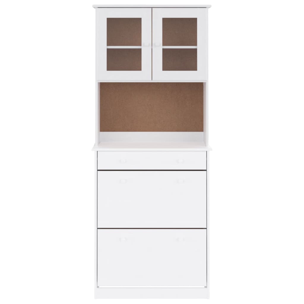 vidaXL Dulap înalt ALTA, alb, 77x35x188 cm, lemn masiv de pin vidaXL Dulap înalt ALTA, alb, 77x35x188 cm, lemn masiv de pin