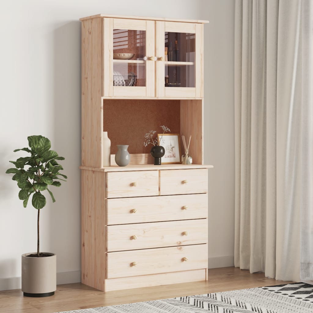 vidaXL Dulap înalt ALTA, 77x35x73 cm, lemn masiv de pin vidaXL Dulap înalt ALTA, 77x35x73 cm, lemn masiv de pin