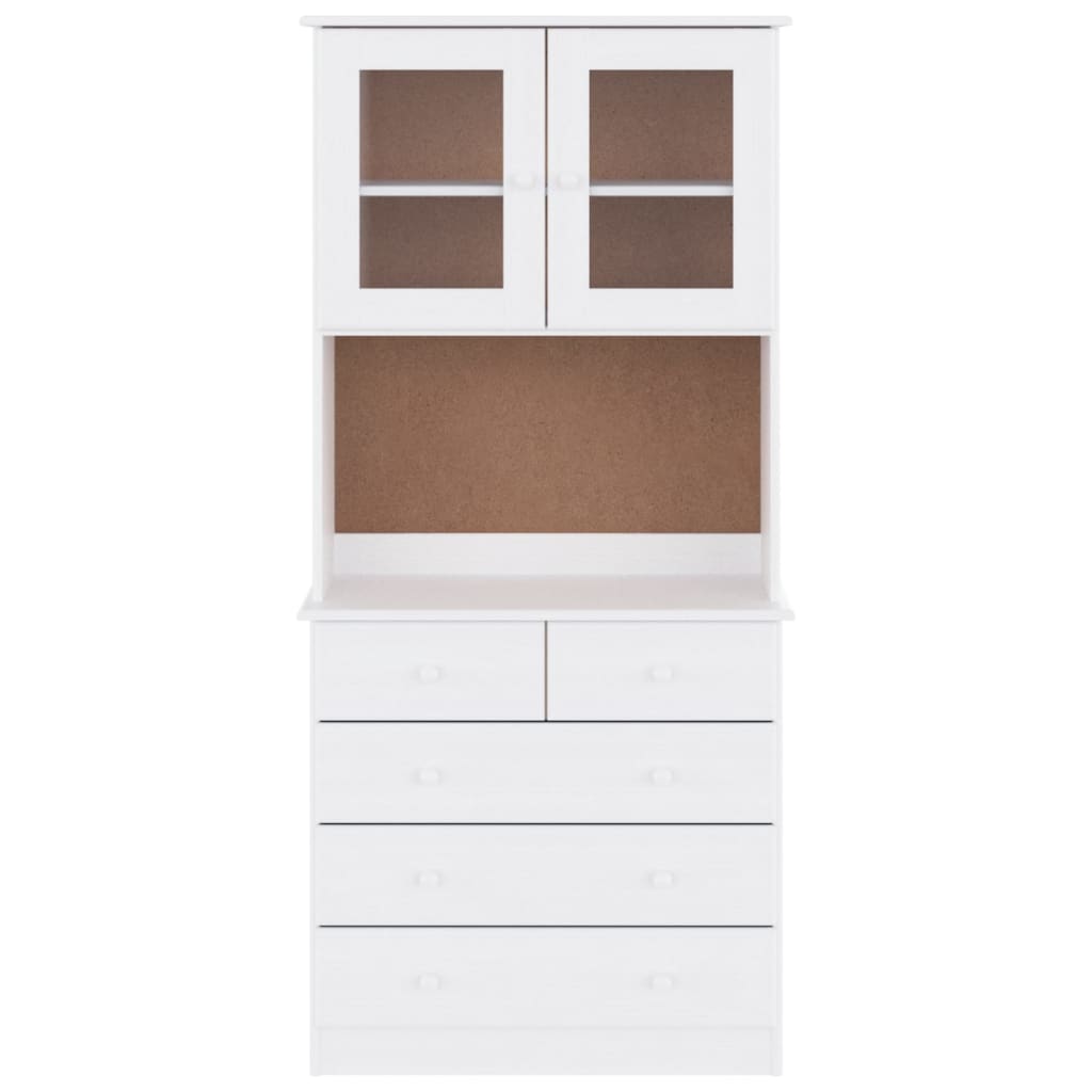 vidaXL Dulap înalt ALTA, alb, 77x35x165 cm, lemn masiv de pin vidaXL Dulap înalt ALTA, alb, 77x35x165 cm, lemn masiv de pin