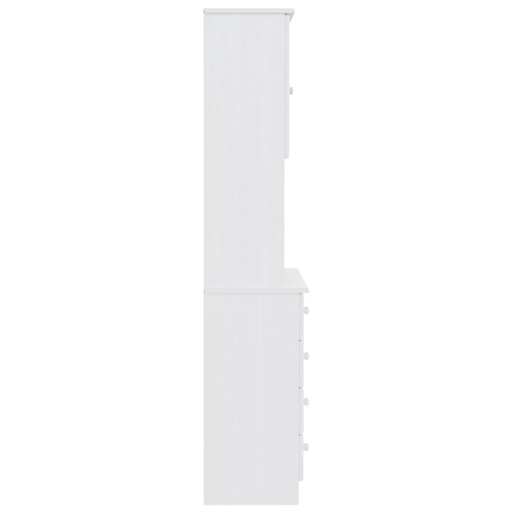 vidaXL Dulap înalt ALTA, alb, 77x35x165 cm, lemn masiv de pin vidaXL Dulap înalt ALTA, alb, 77x35x165 cm, lemn masiv de pin