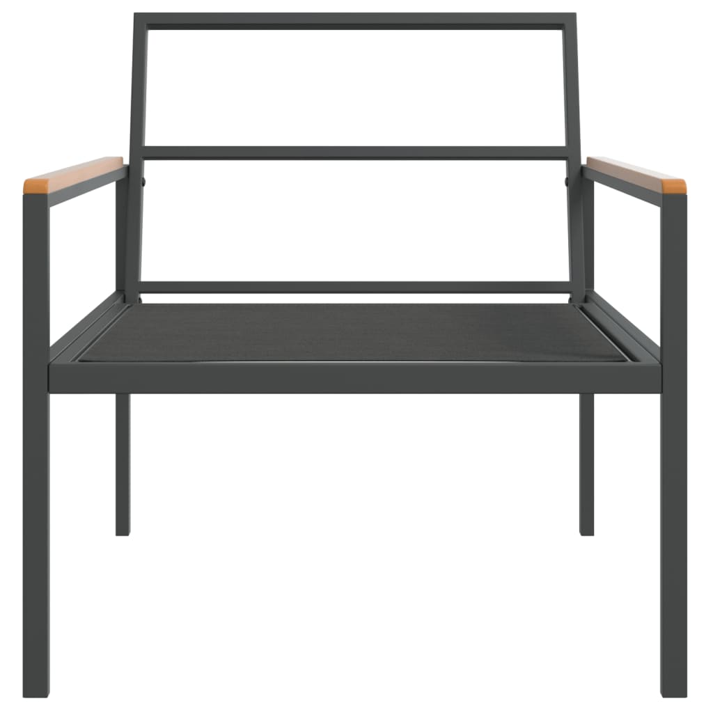 vidaXL Set mobilier de grădină, cu perne, antracit, 4 piese, oțel