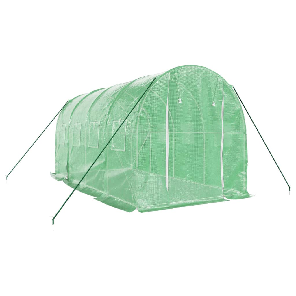 vidaXL Seră cu cadru din oțel, verde, 8 m², 4x2x2 m