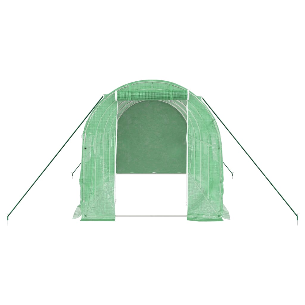 vidaXL Seră cu cadru din oțel, verde, 8 m², 4x2x2 m