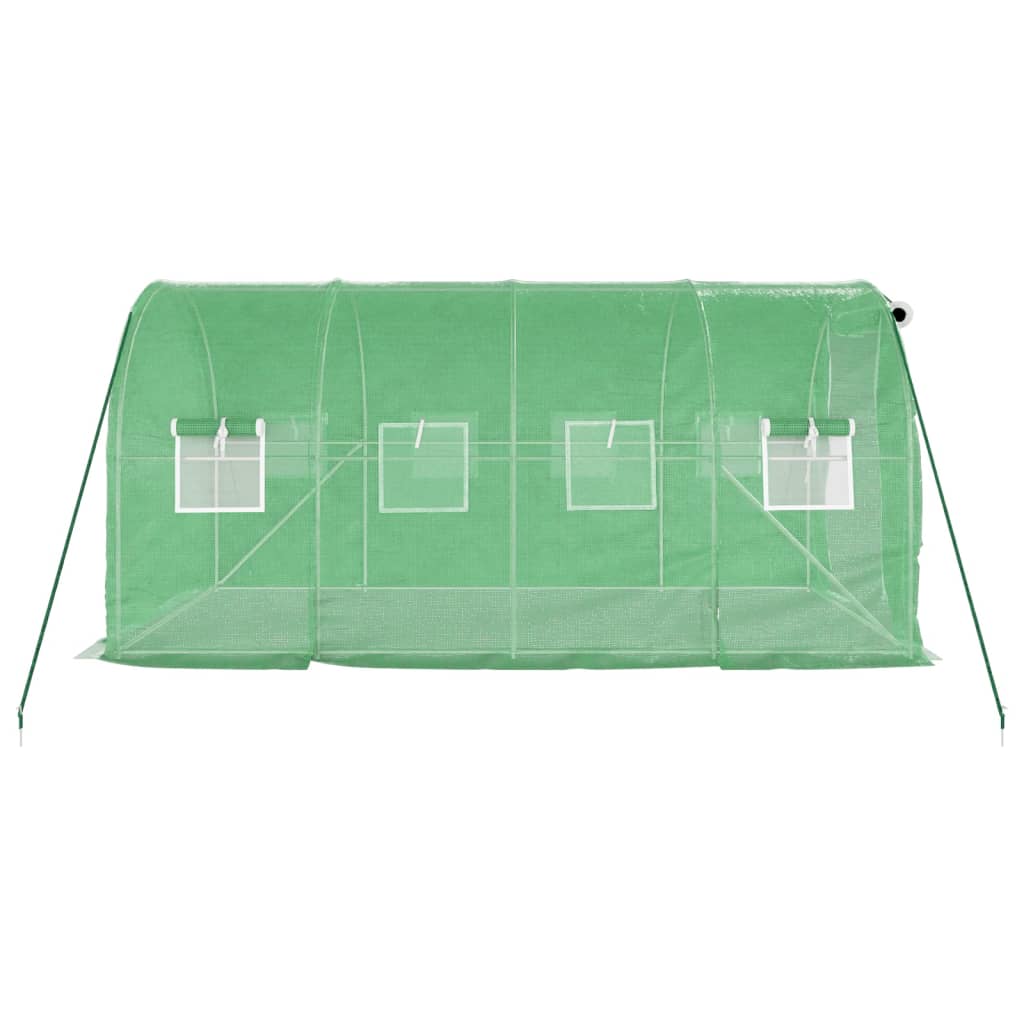 vidaXL Seră cu cadru din oțel, verde, 8 m², 4x2x2 m