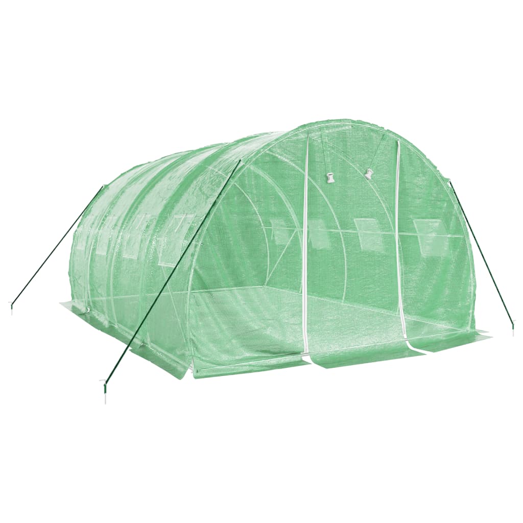 vidaXL Seră cu cadru din oțel, verde, 12 m², 4x3x2 m vidaXL Seră cu cadru din oțel, verde, 12 m², 4x3x2 m