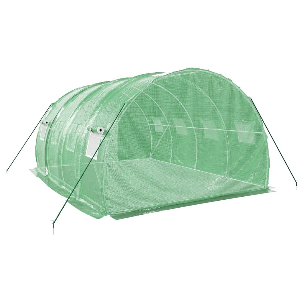 vidaXL Seră cu cadru din oțel, verde, 12 m², 4x3x2 m vidaXL Seră cu cadru din oțel, verde, 12 m², 4x3x2 m