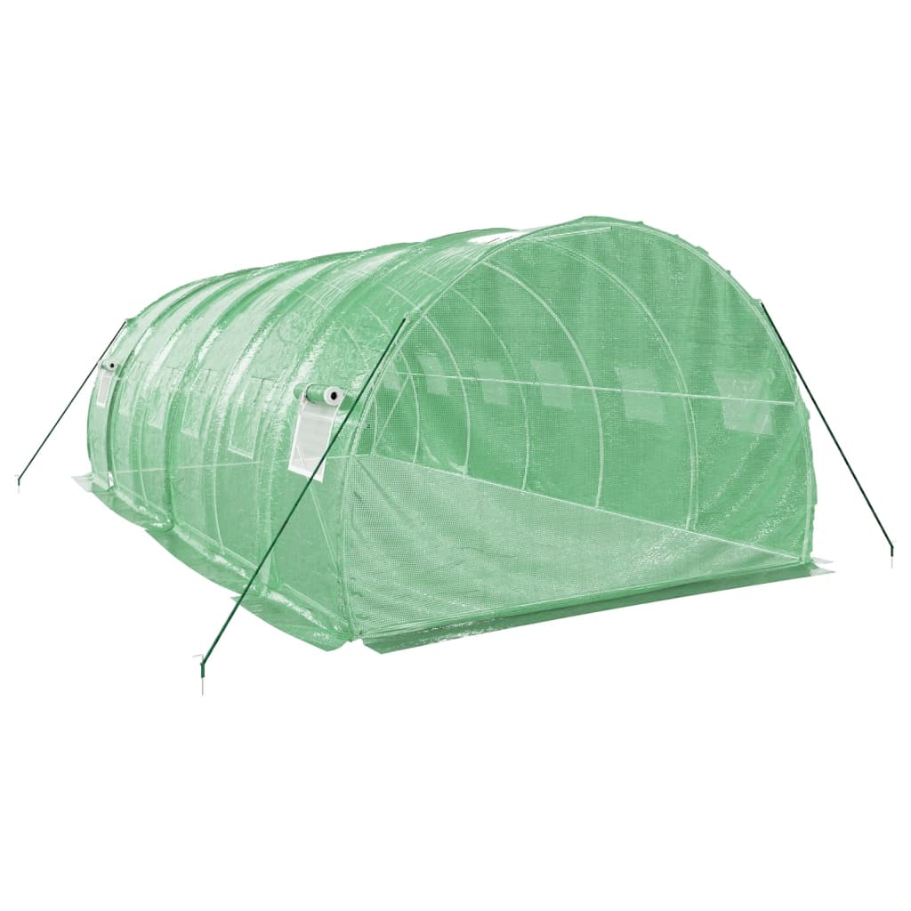 vidaXL Seră cu cadru din oțel, verde, 18 m², 6x3x2 m