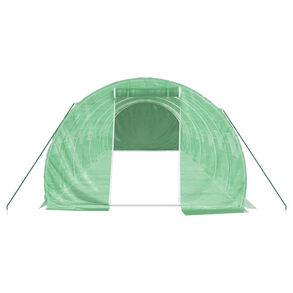 vidaXL Seră cu cadru din oțel, verde, 24 m², 8x3x2 m vidaXL Seră cu cadru din oțel, verde, 24 m², 8x3x2 m