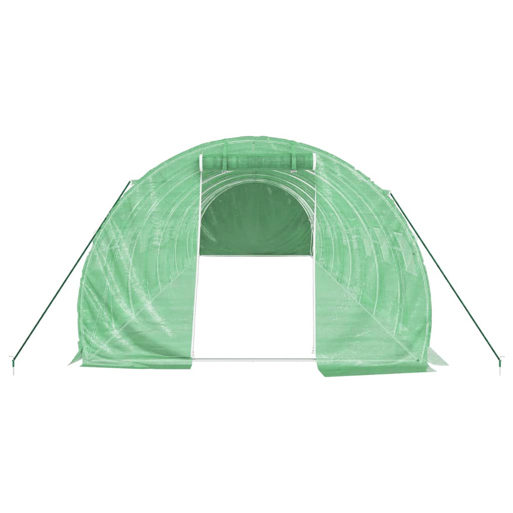 vidaXL Seră cu cadru din oțel, verde, 30 m², 10x3x2 m vidaXL Seră cu cadru din oțel, verde, 30 m², 10x3x2 m