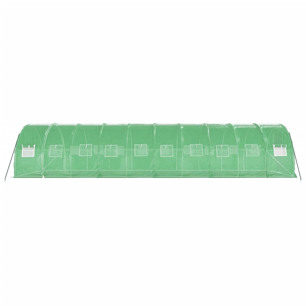 vidaXL Seră cu cadru din oțel, verde, 30 m², 10x3x2 m vidaXL Seră cu cadru din oțel, verde, 30 m², 10x3x2 m