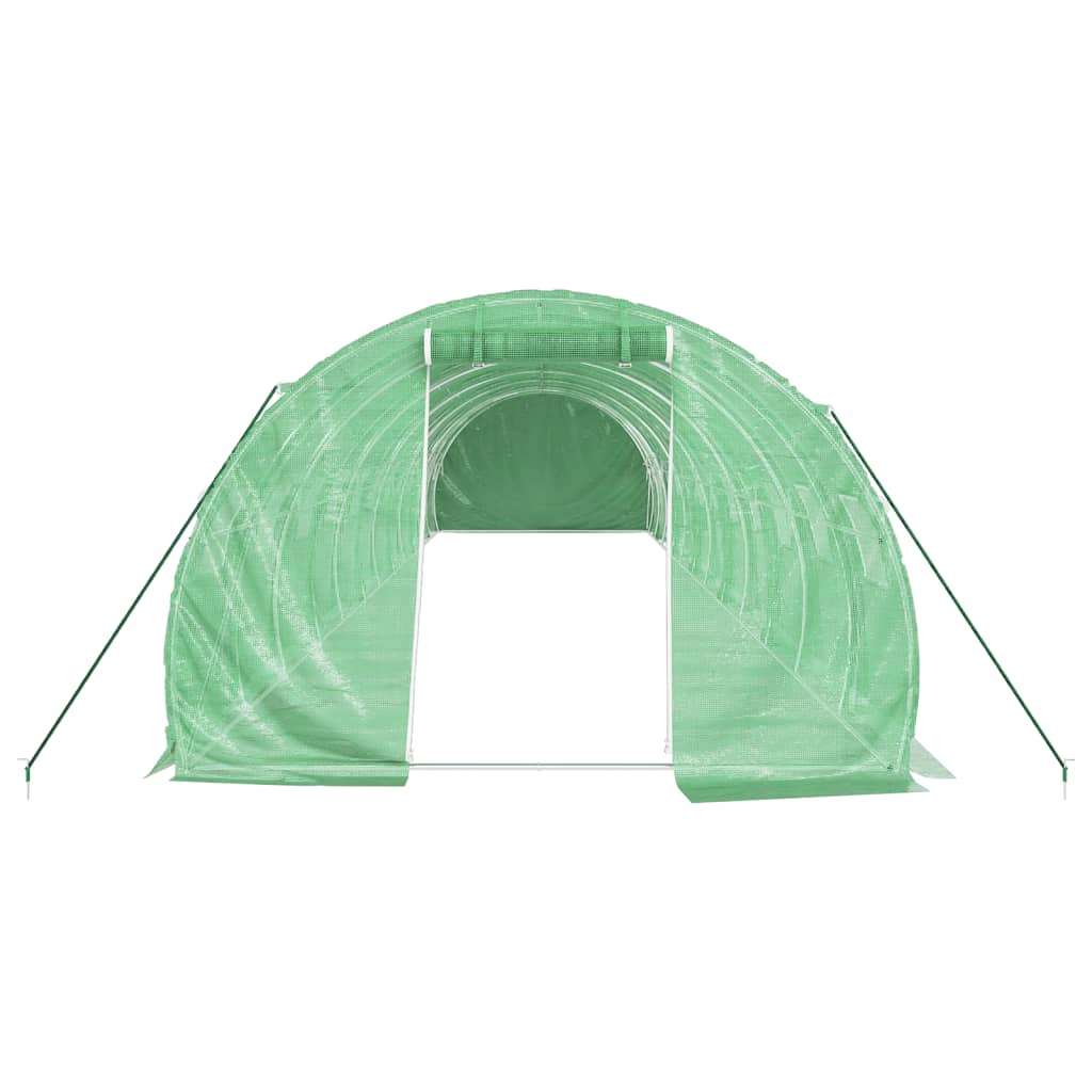 vidaXL Seră cu cadru din oțel, verde, 36 m², 12x3x2 m vidaXL Seră cu cadru din oțel, verde, 36 m², 12x3x2 m