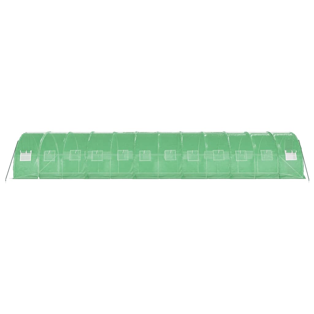 vidaXL Seră cu cadru din oțel, verde, 36 m², 12x3x2 m vidaXL Seră cu cadru din oțel, verde, 36 m², 12x3x2 m