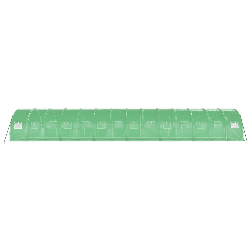 vidaXL Seră cu cadru din oțel, verde, 42 m², 14x3x2 m vidaXL Seră cu cadru din oțel, verde, 42 m², 14x3x2 m