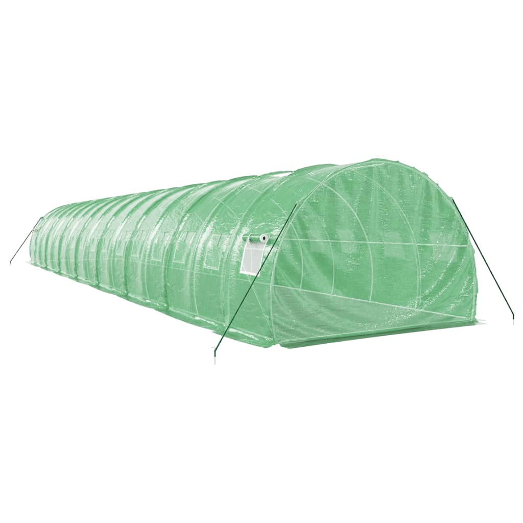 vidaXL Seră cu cadru din oțel, verde, 48 m², 16x3x2 m vidaXL Seră cu cadru din oțel, verde, 48 m², 16x3x2 m