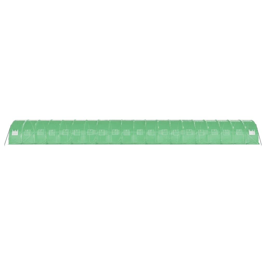 vidaXL Seră cu cadru din oțel, verde, 60 m², 20x3x2 m