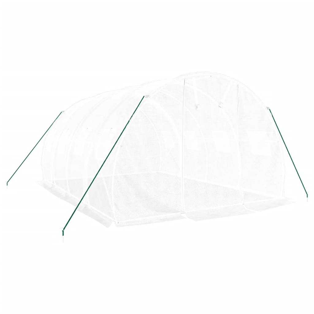 vidaXL Seră cu cadru din oțel, alb, 12 m², 4x3x2 m vidaXL Seră cu cadru din oțel, alb, 12 m², 4x3x2 m