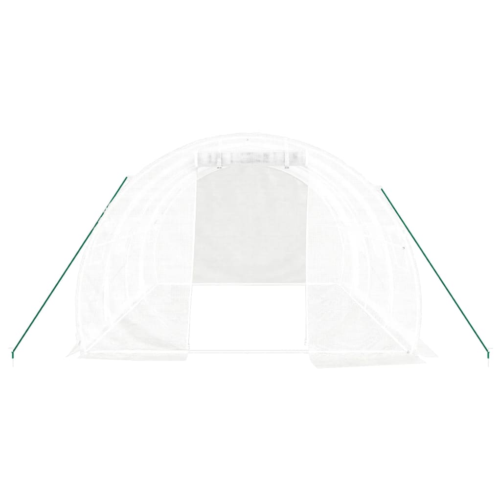 vidaXL Seră cu cadru din oțel, alb, 12 m², 4x3x2 m vidaXL Seră cu cadru din oțel, alb, 12 m², 4x3x2 m