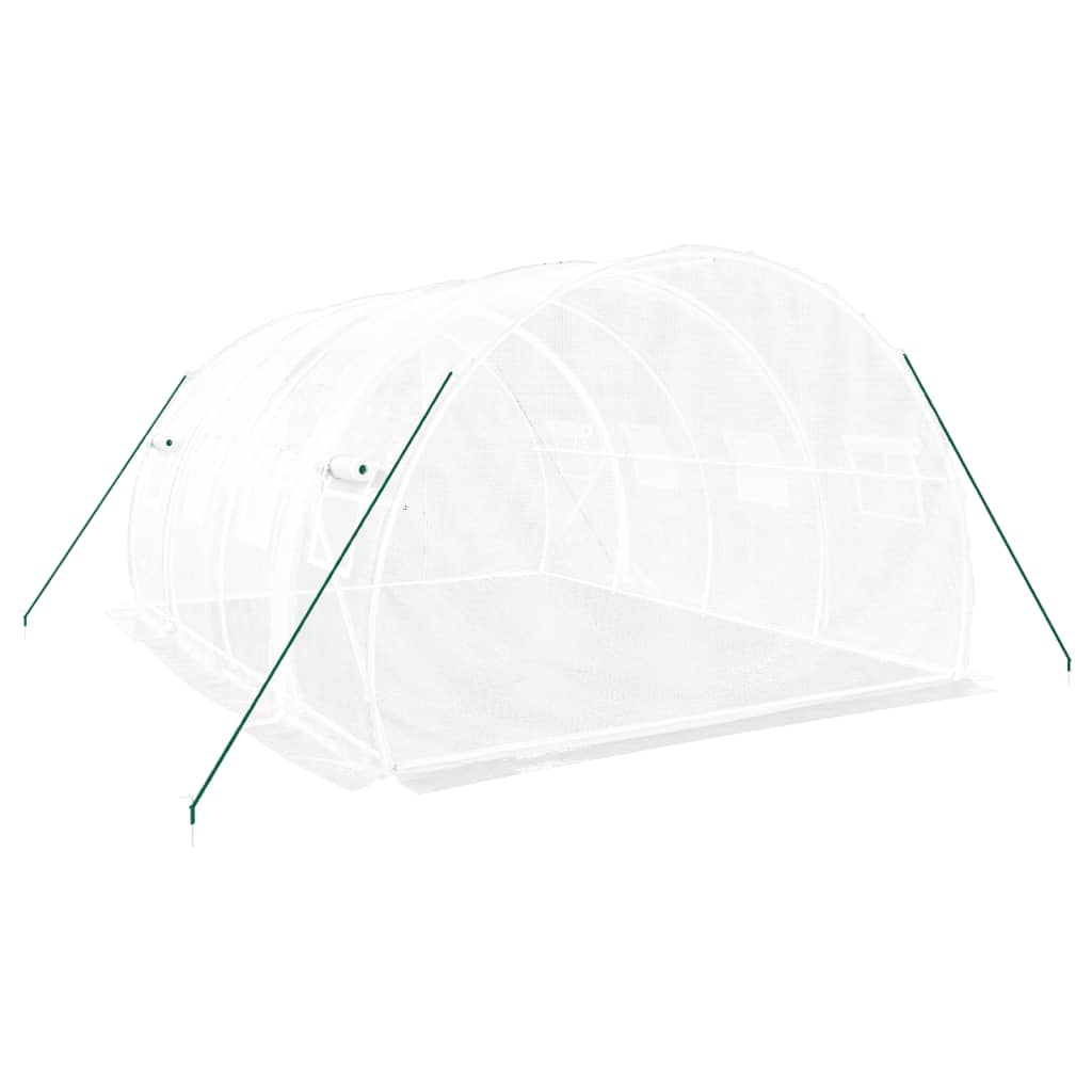 vidaXL Seră cu cadru din oțel, alb, 12 m², 4x3x2 m vidaXL Seră cu cadru din oțel, alb, 12 m², 4x3x2 m