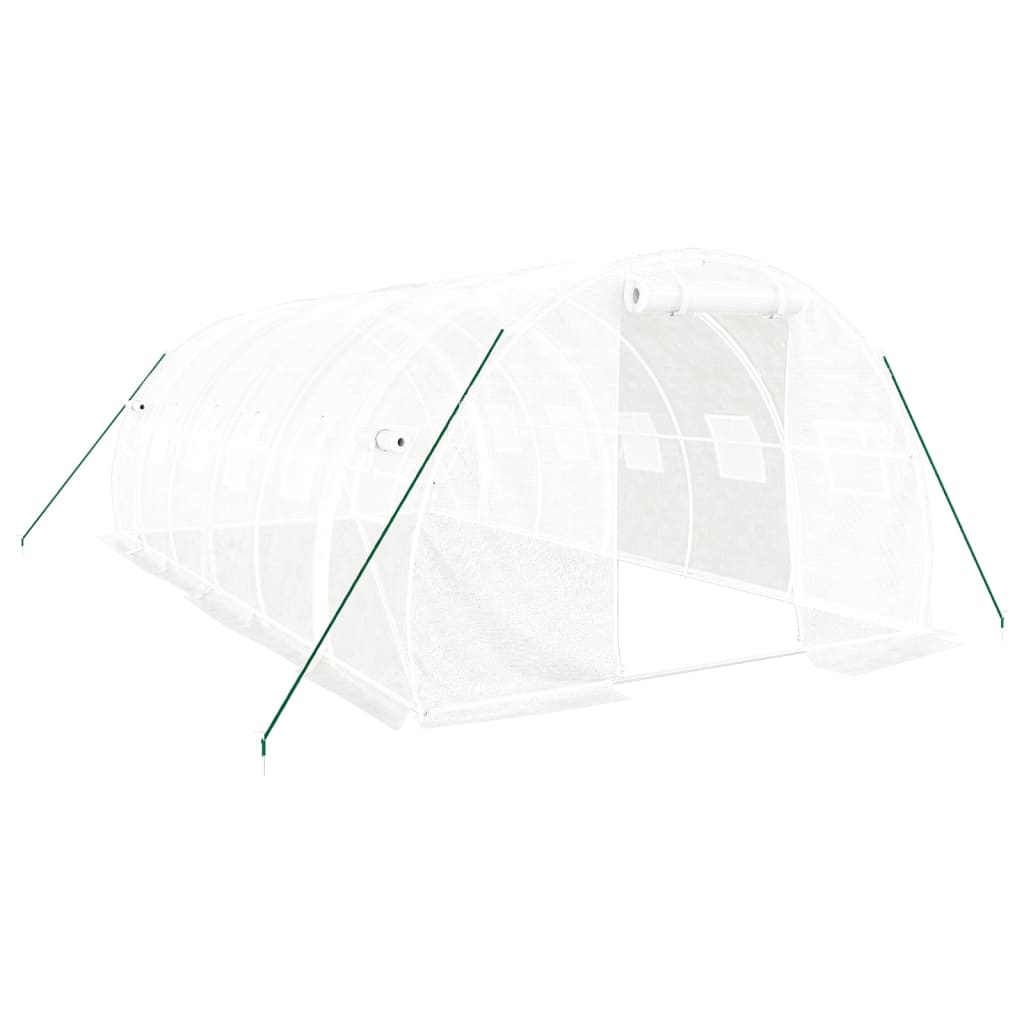 vidaXL Seră cu cadru din oțel, alb, 18 m², 6x3x2 m vidaXL Seră cu cadru din oțel, alb, 18 m², 6x3x2 m