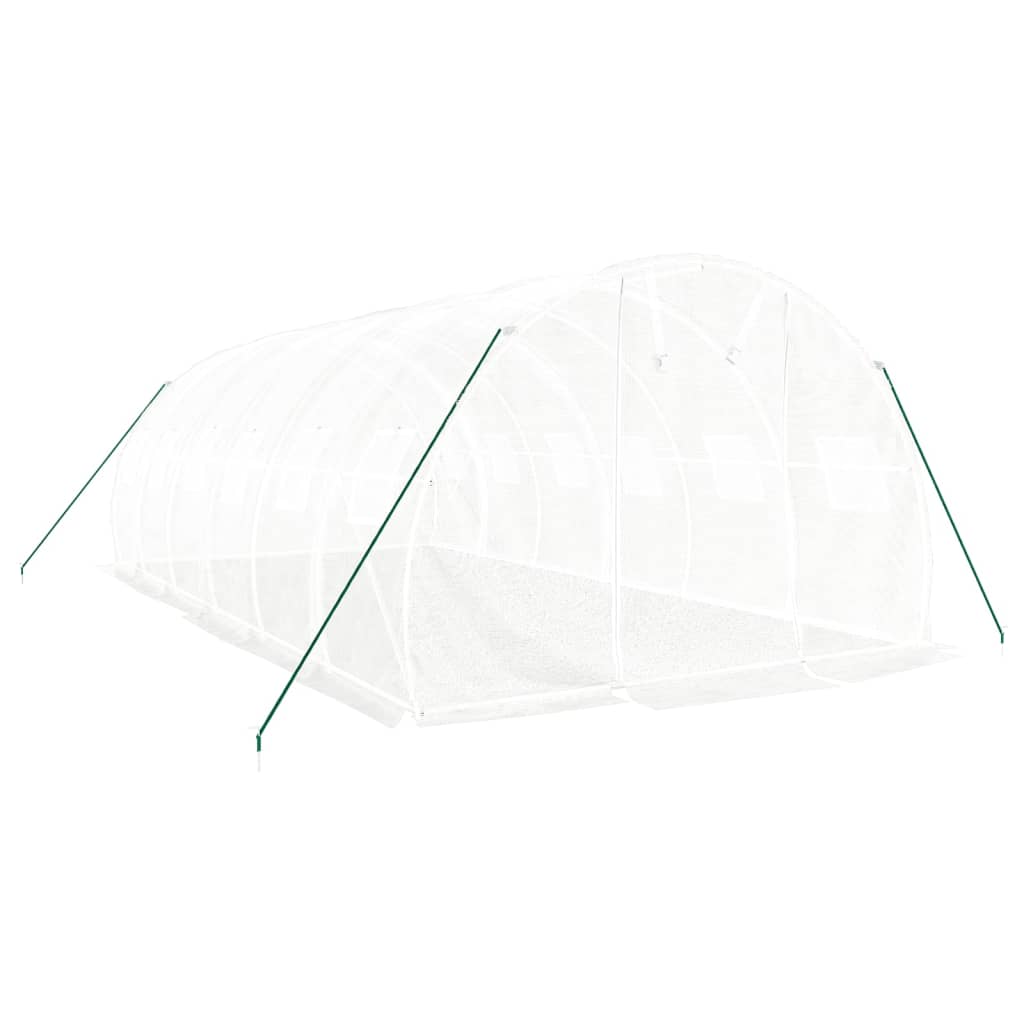 vidaXL Seră cu cadru din oțel, alb, 18 m², 6x3x2 m vidaXL Seră cu cadru din oțel, alb, 18 m², 6x3x2 m