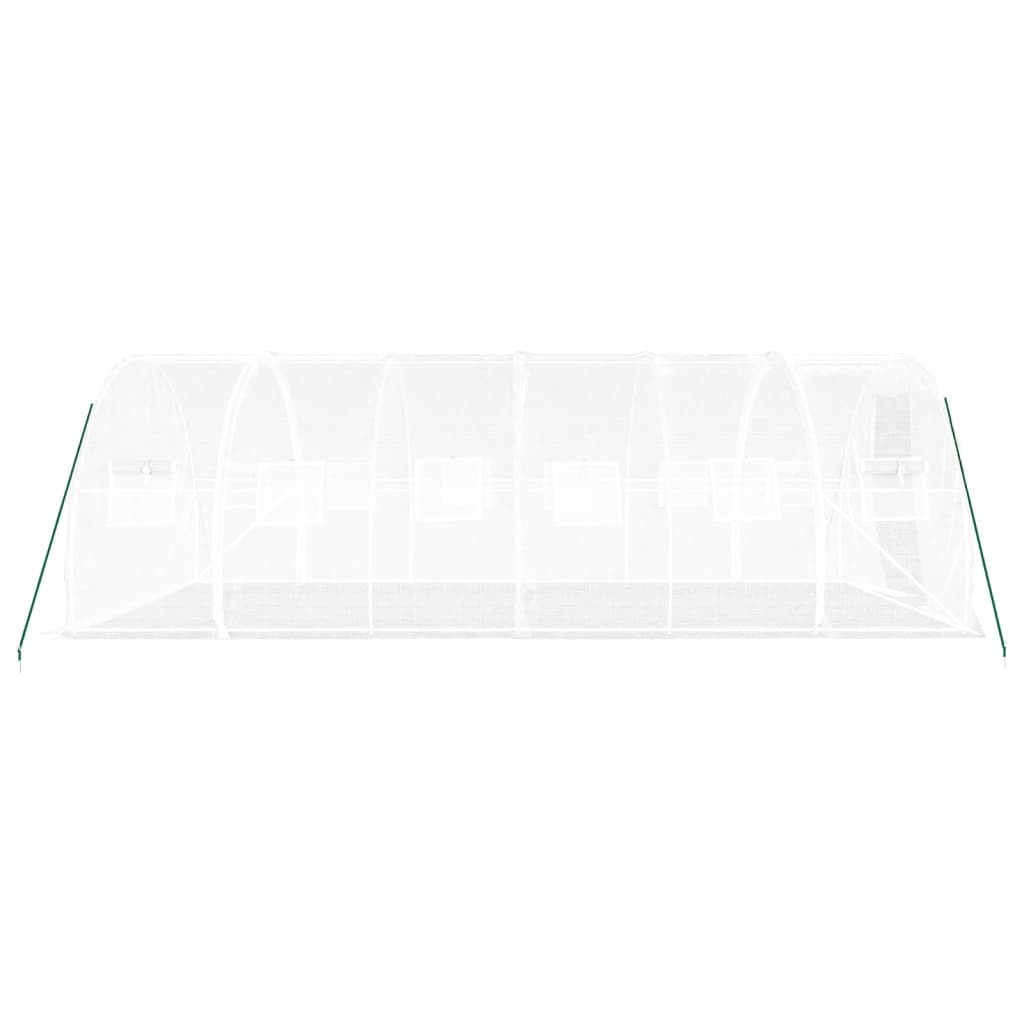 vidaXL Seră cu cadru din oțel, alb, 18 m², 6x3x2 m vidaXL Seră cu cadru din oțel, alb, 18 m², 6x3x2 m