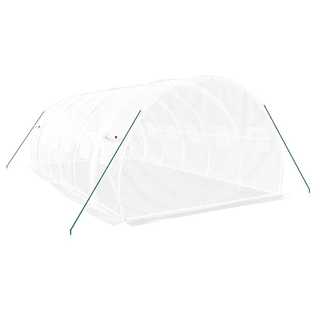 vidaXL Seră cu cadru din oțel, alb, 18 m², 6x3x2 m vidaXL Seră cu cadru din oțel, alb, 18 m², 6x3x2 m