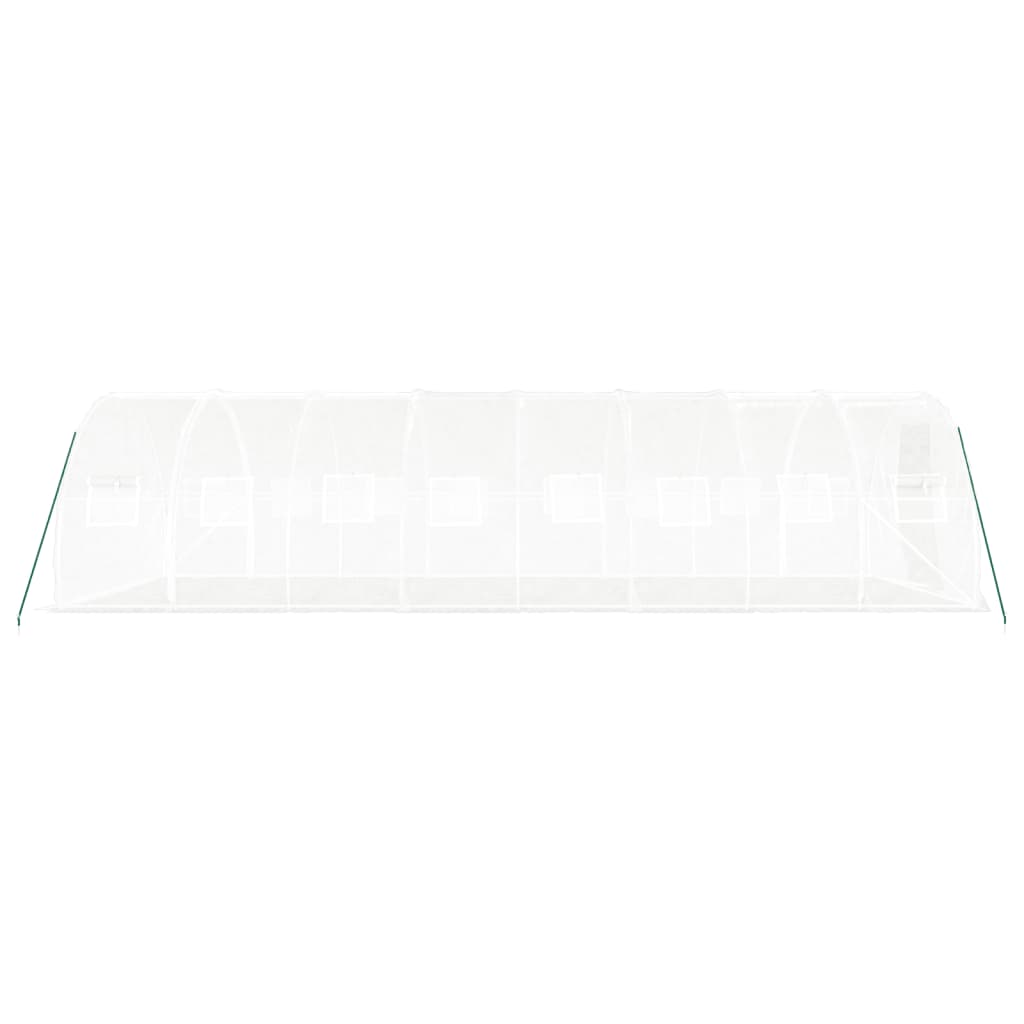 vidaXL Seră cu cadru din oțel, alb, 24 m², 8x3x2 m vidaXL Seră cu cadru din oțel, alb, 24 m², 8x3x2 m