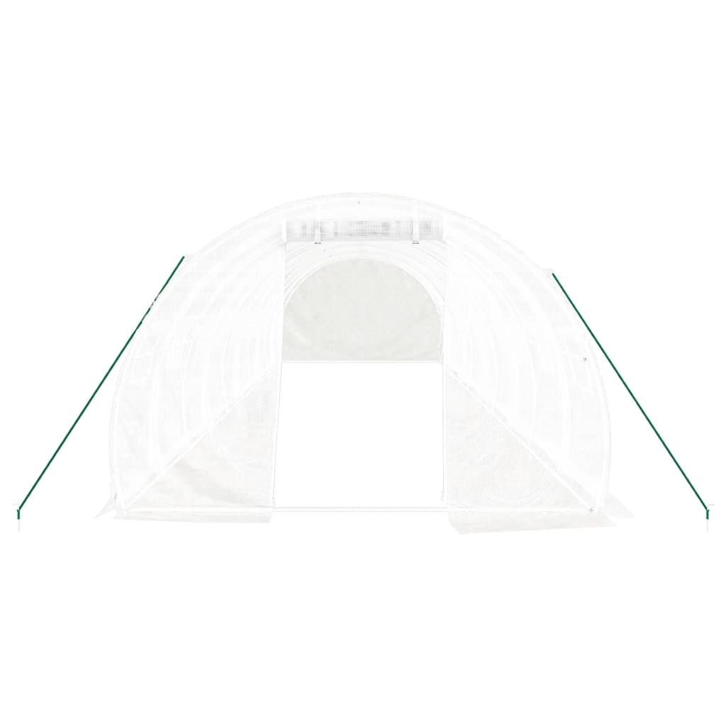vidaXL Seră cu cadru din oțel, alb, 30 m², 10x3x2 m vidaXL Seră cu cadru din oțel, alb, 30 m², 10x3x2 m