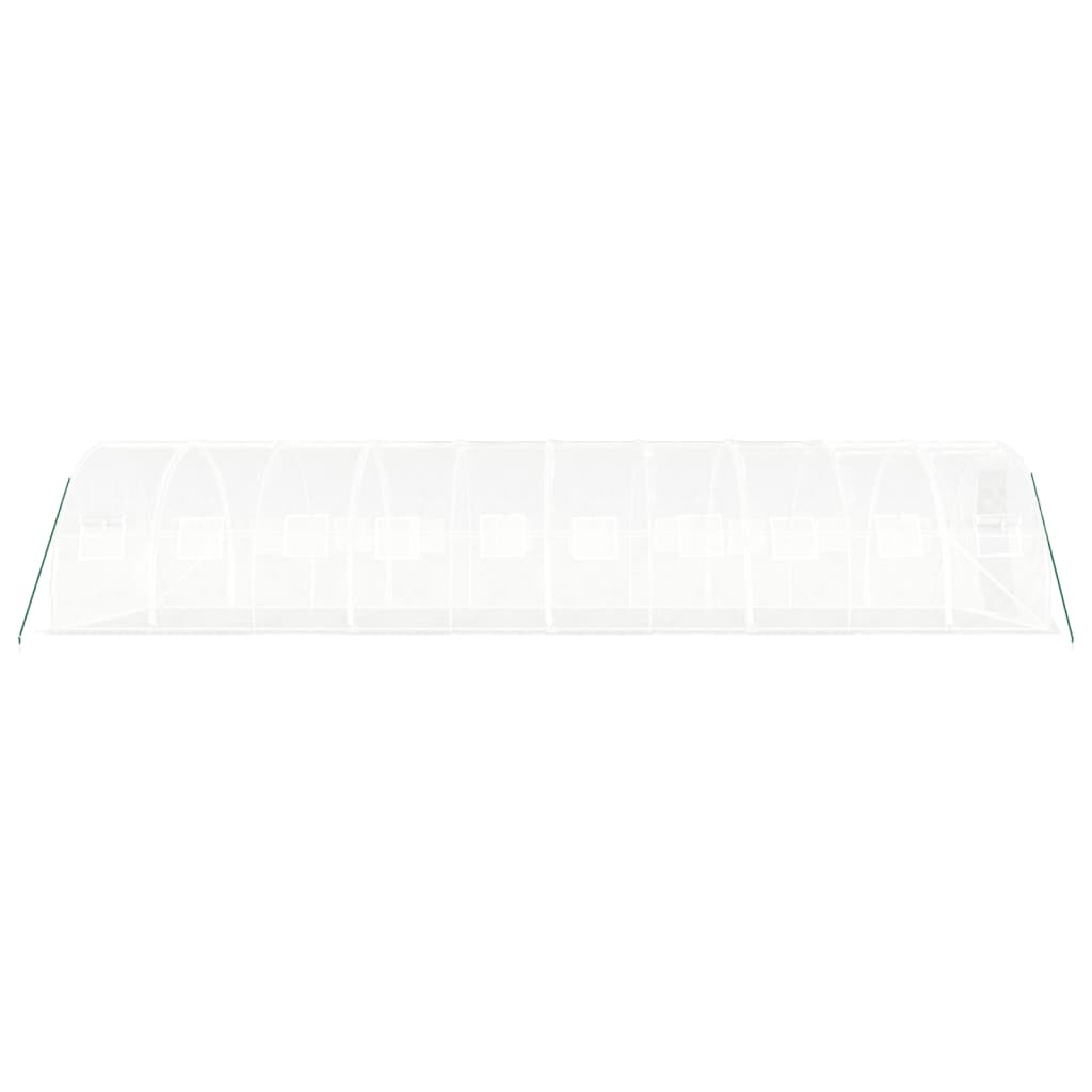 vidaXL Seră cu cadru din oțel, alb, 30 m², 10x3x2 m vidaXL Seră cu cadru din oțel, alb, 30 m², 10x3x2 m