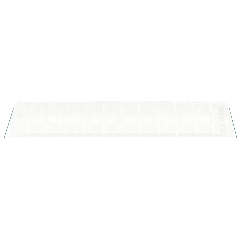 vidaXL Seră cu cadru din oțel, alb, 36 m², 12x3x2 m vidaXL Seră cu cadru din oțel, alb, 36 m², 12x3x2 m