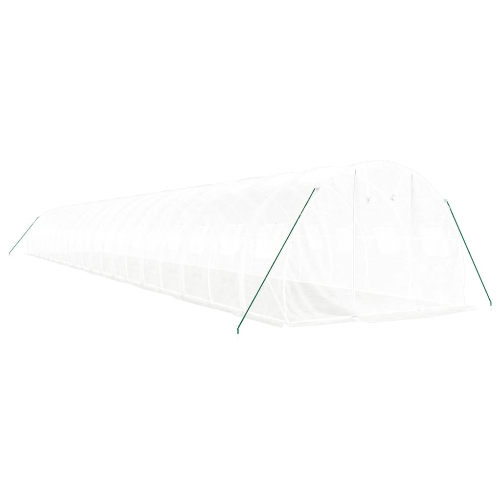 vidaXL Seră cu cadru din oțel, alb, 60 m², 20x3x2 m vidaXL Seră cu cadru din oțel, alb, 60 m², 20x3x2 m