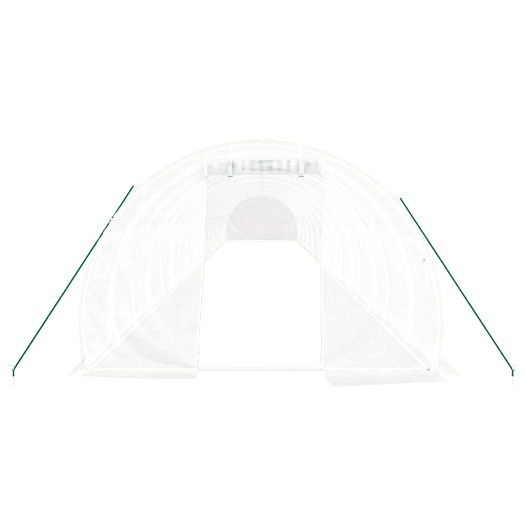 vidaXL Seră cu cadru din oțel, alb, 60 m², 20x3x2 m vidaXL Seră cu cadru din oțel, alb, 60 m², 20x3x2 m