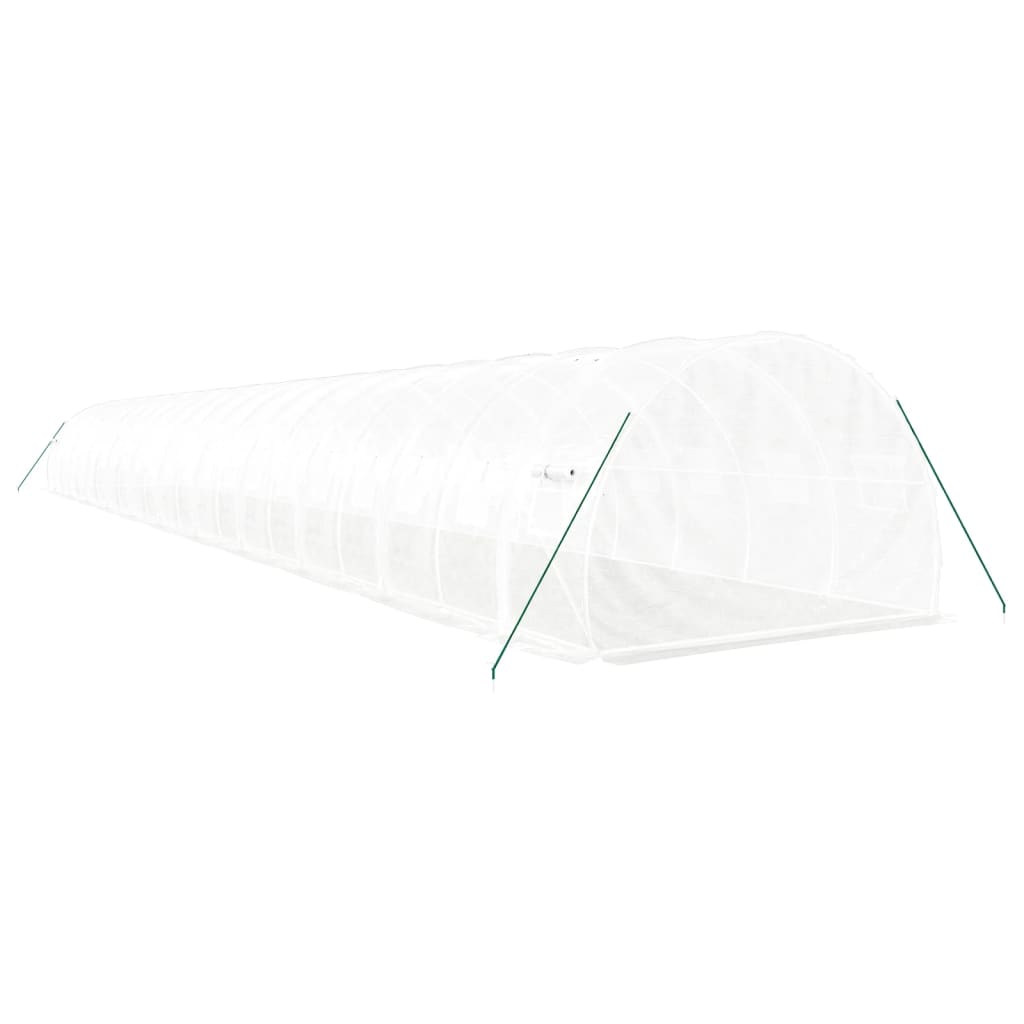 vidaXL Seră cu cadru din oțel, alb, 66 m², 22x3x2 m vidaXL Seră cu cadru din oțel, alb, 66 m², 22x3x2 m