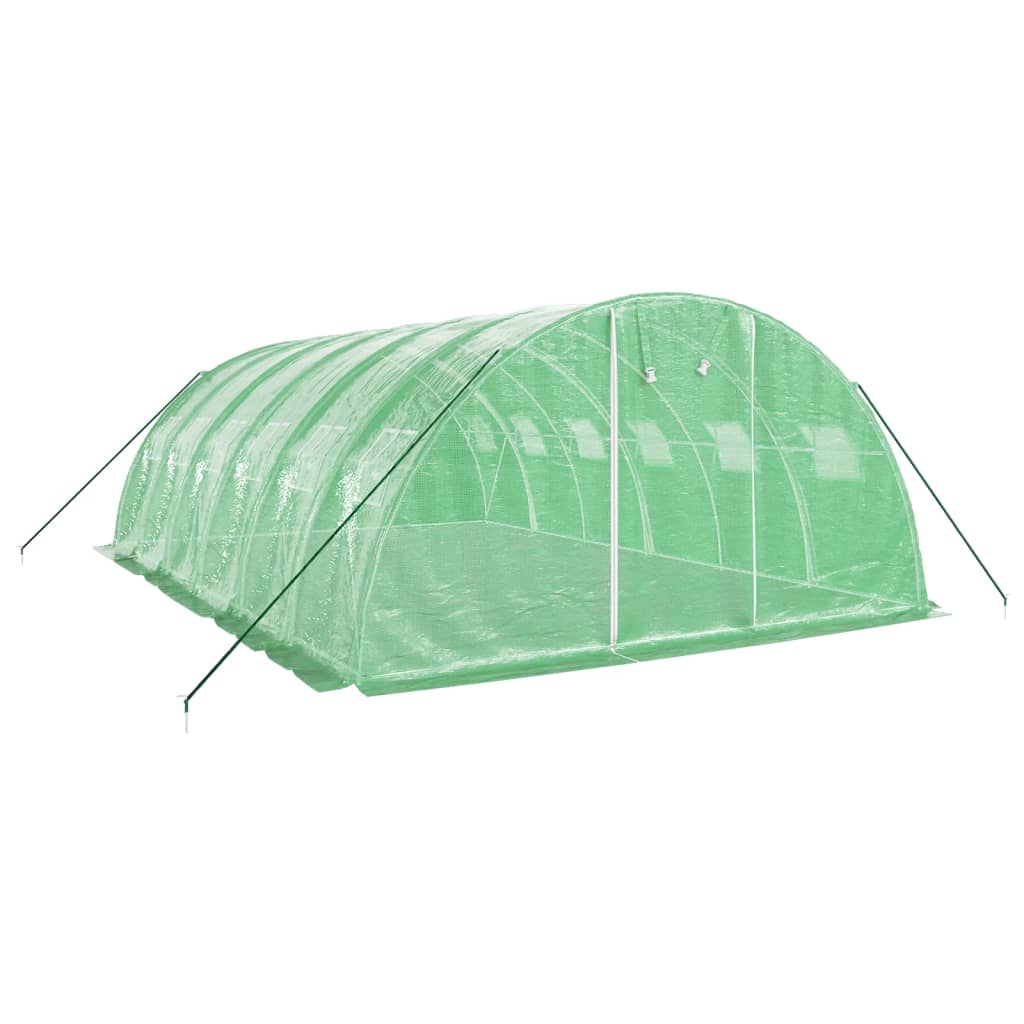 vidaXL Seră cu cadru din oțel, verde, 24 m², 6x4x2 m vidaXL Seră cu cadru din oțel, verde, 24 m², 6x4x2 m