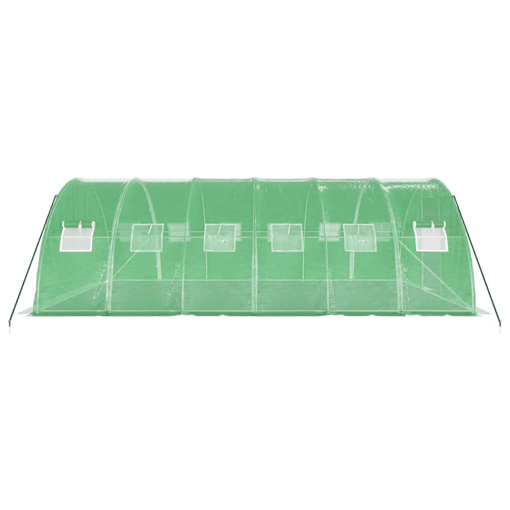 vidaXL Seră cu cadru din oțel, verde, 24 m², 6x4x2 m vidaXL Seră cu cadru din oțel, verde, 24 m², 6x4x2 m