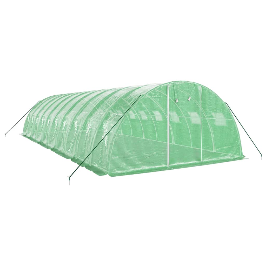 vidaXL Seră cu cadru din oțel, verde, 40 m², 10x4x2 m vidaXL Seră cu cadru din oțel, verde, 40 m², 10x4x2 m