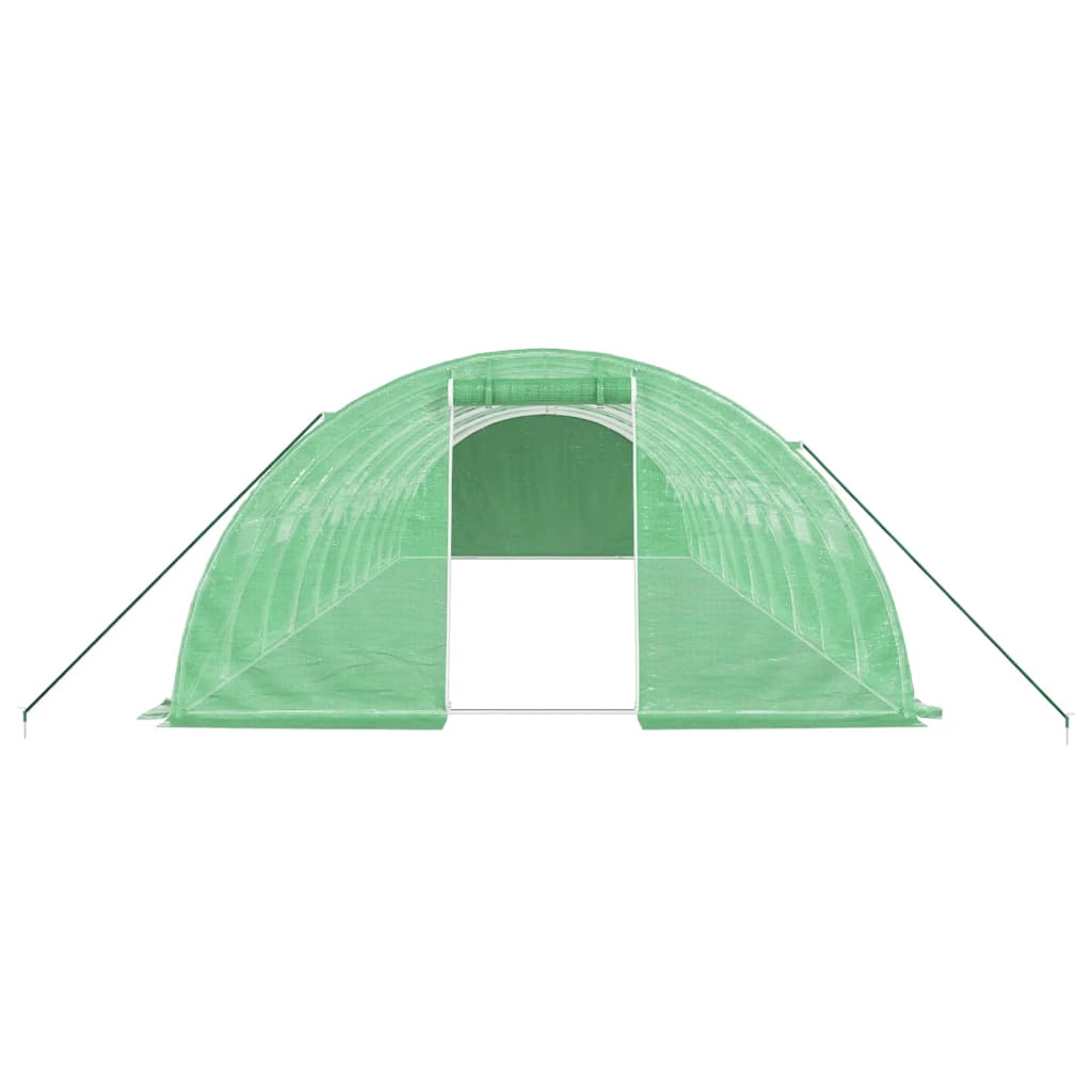 vidaXL Seră cu cadru din oțel, verde, 40 m², 10x4x2 m vidaXL Seră cu cadru din oțel, verde, 40 m², 10x4x2 m