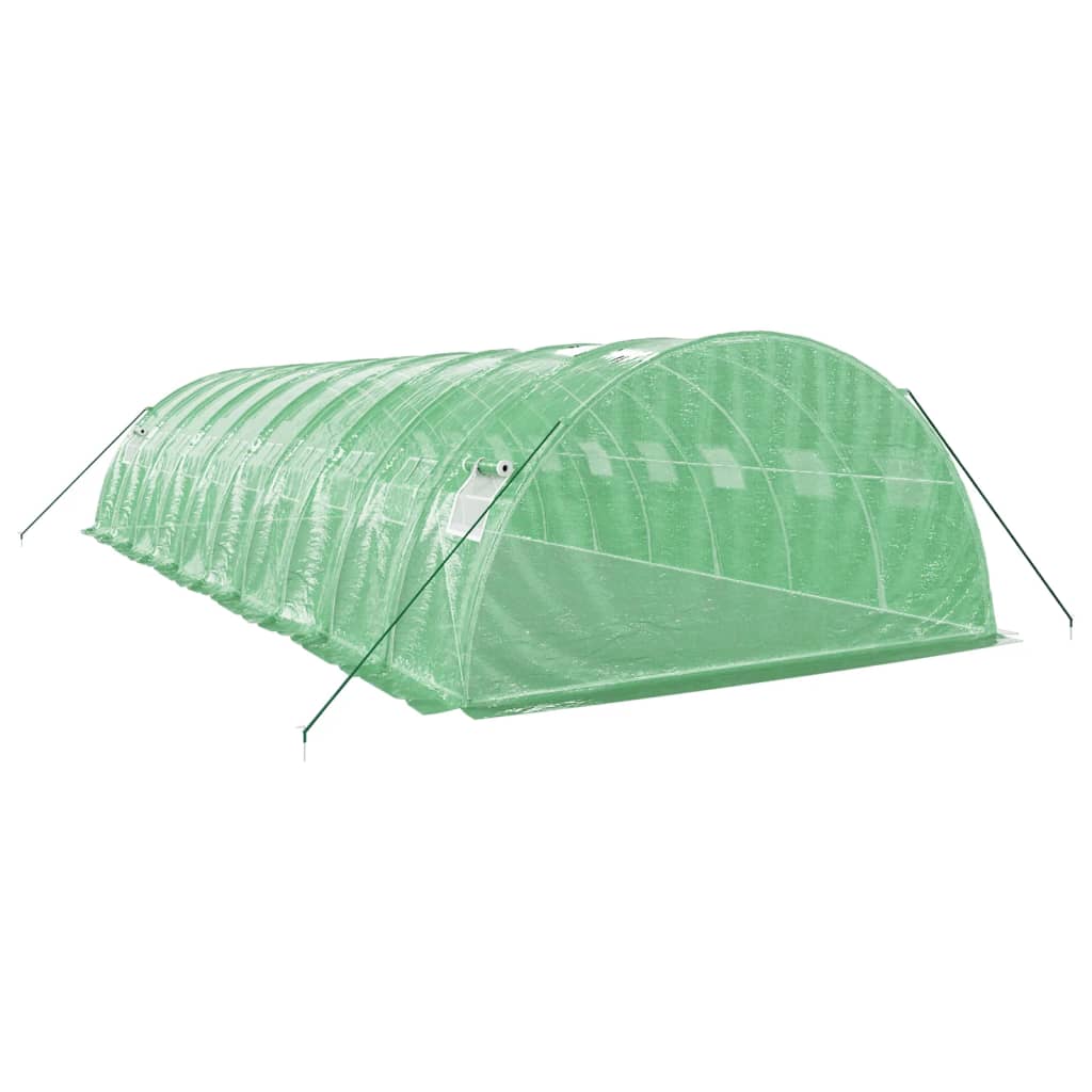 vidaXL Seră cu cadru din oțel, verde, 40 m², 10x4x2 m vidaXL Seră cu cadru din oțel, verde, 40 m², 10x4x2 m